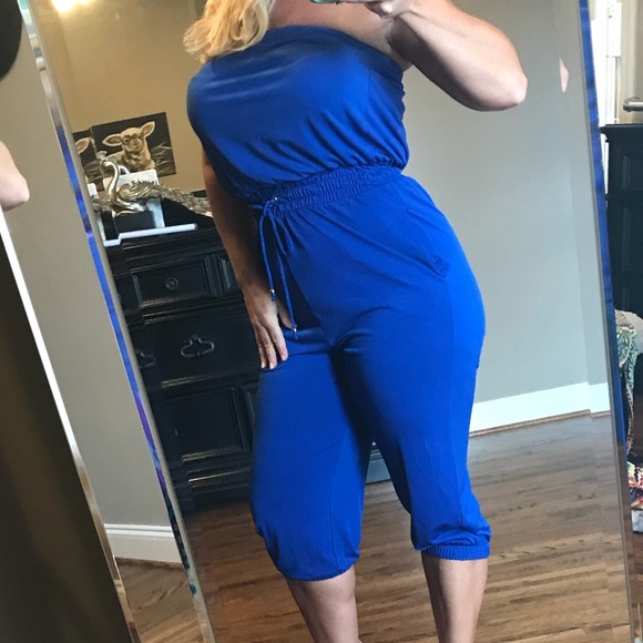 Royal blue jumpsuit by guess - Picture 5 of 5